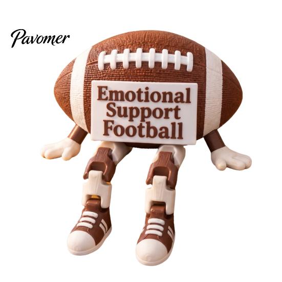 Baseball Collectible Decor Ball Buddy Figurine with Articulated Legs, Desk Shelf Sitter Statues, Sports Room Table Movable Joints Football/Tennis