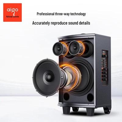 Портативная Bluetooth-колонка для караоке aigo S308, 8 дюймов, штекер CN (адаптер в комплекте)