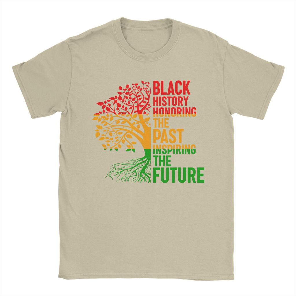 Leisure Black History Honoring Past Inspiring Future T-Shirts for Unisex Round Neck T Shirts  Short Sleeve Tees Summer Clothes