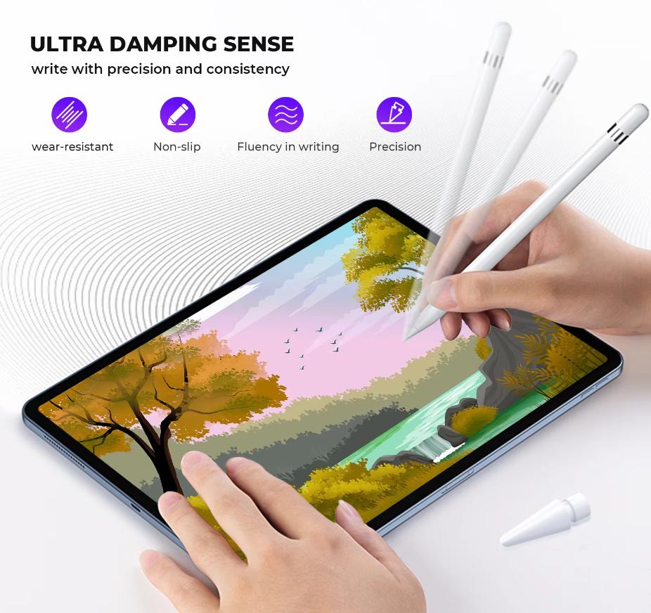 6/4 в 1 Сменные наконечники для Apple Pencil Pro/2-го поколения/1-го поколения/USB-C, Улучшенные наконечники для iPad-ручки с кейсом для хранения