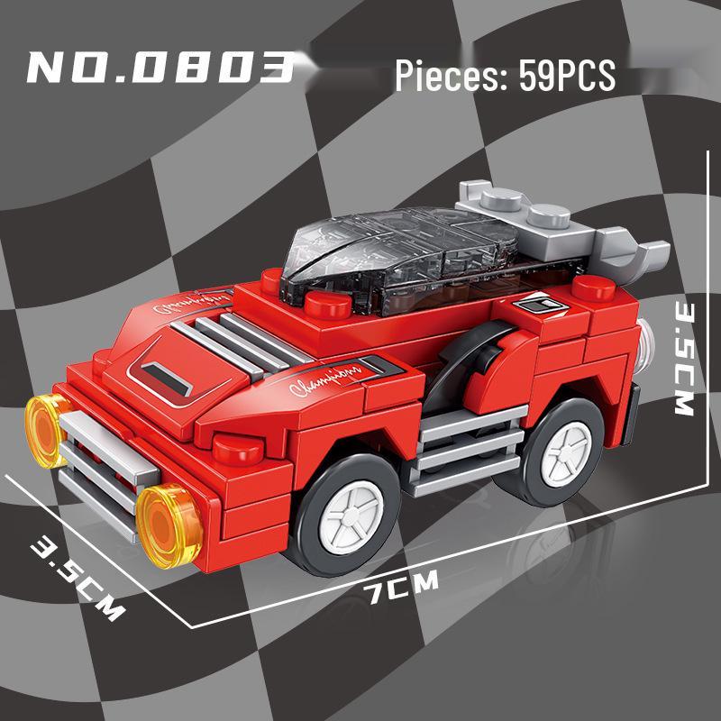 Образовательная модель гоночного автомобиля, совместимая с LEGO, игрушка из мини-строительных блоков