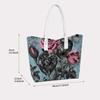 Gothic Heart Rose Tote Bag Vintage Floral Shoulder Handbag for Daily Use