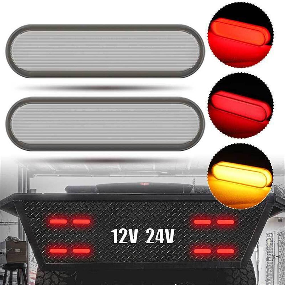 2x Car Truck Trailer DRL LED Light Bar Brake Flowing Turn Signal Stop Tail Strip