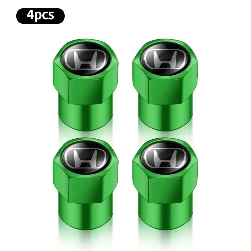 4Pcs Metal Car Wheel Tire Air Valve Caps Stem Covers for Honda Civic Accord Fit City Vezel CRV Odyssey Jazz Prelude Insight BT1