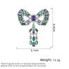 SUYU Women's Light Luxury Inlaid Zircon Tassel Pendant Bow Brooch Fashionable Versatile Niche Design Brooch Daily Accessories