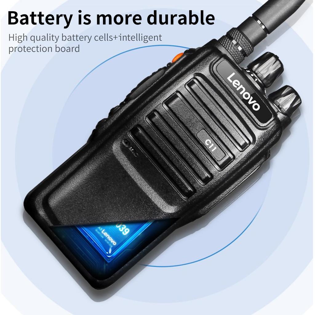 Lenovo C11 Walkie Talkie Рации дальнего действия для взрослых с 16 каналами для пеших прогулок и кемпинга