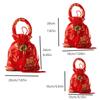 Китайский стиль Холщовый Цветок Drawstring Bag Большая Вместимость Праздничный Сахарный Мешок Вечеринка