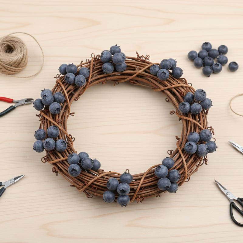 Lifelike Blueberry 20 Pcs Artificial Set Plastic Fruit for Bistro Coffee Shop and  Decor