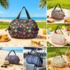 Folding Reusable Grocery Bag Floral Accordion Foldable Shopping Bag Nylon Heavy Duty Shopping