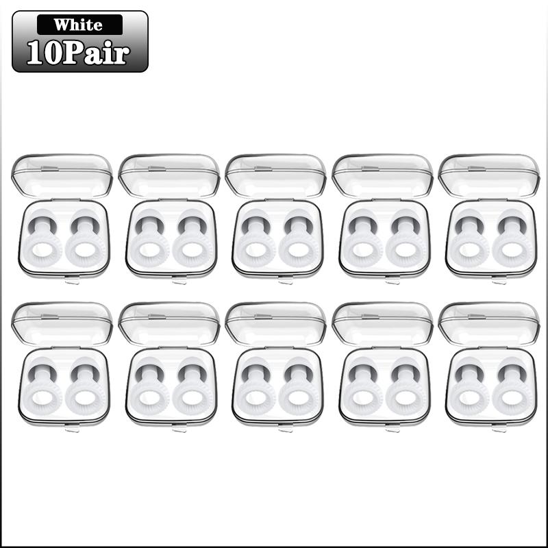 20 пар звуконепроницаемых силиконовых берушей для сна, противошумных, для сна, специальных, противошумных, обучающих, берушей для ушей с шумоподавлением