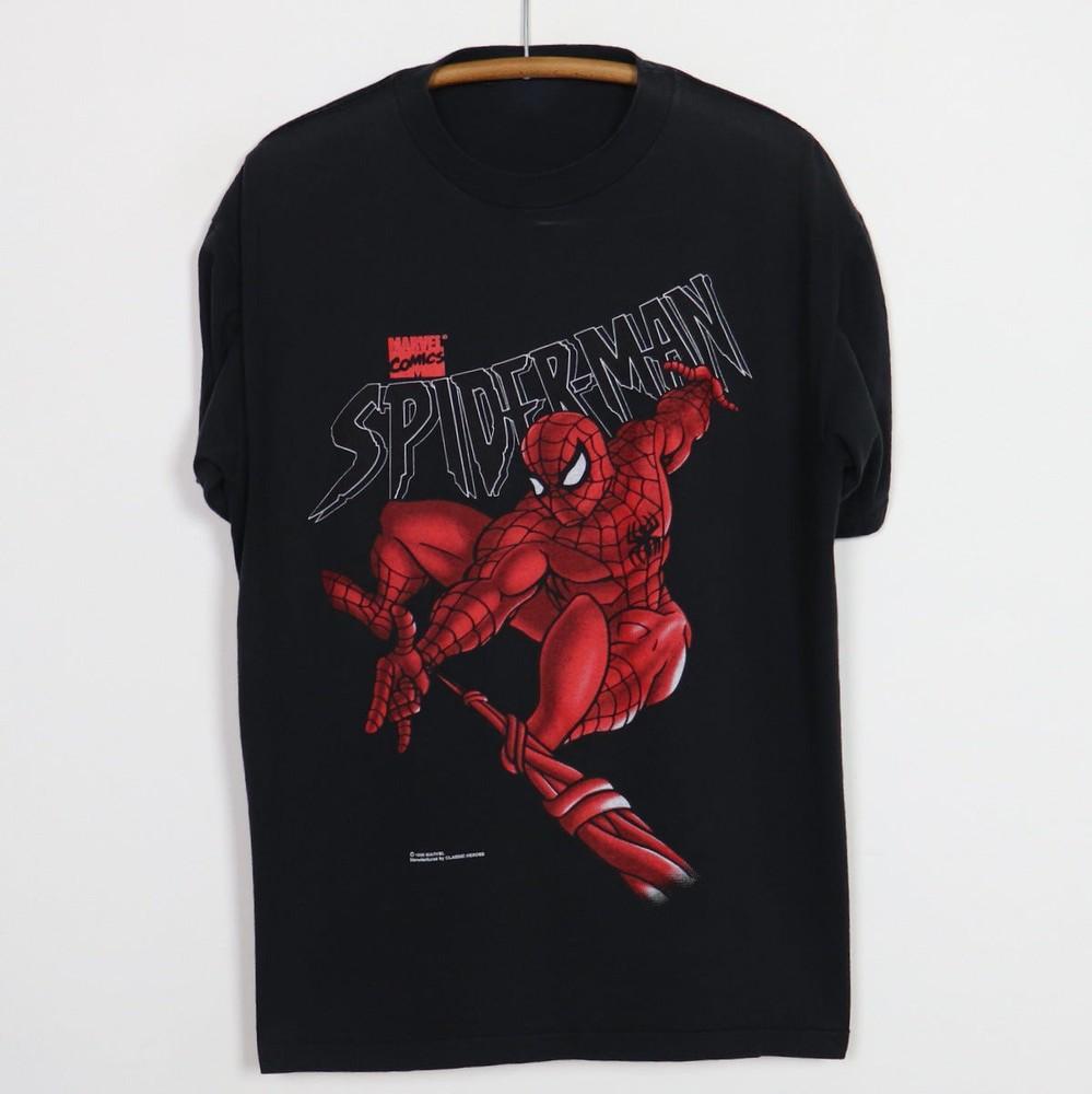 1995 Паук Человек Marvel Comics Футболка Размер S-5XL Фанмейд Унисекс Футболка