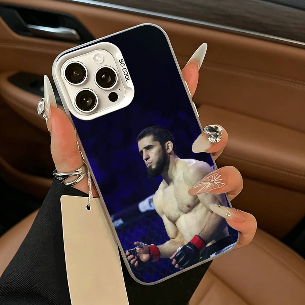 GOAT Легкий-Ислам Махачев Чехол для телефона Для IPhone 17 Air 16 15 14 13 12 11 Pro Max Белый Серебристый Жесткий Чехол