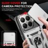 Hard Case - E.F.CONNECTION - for Xiaomi 15T Pro - with Ring and Camera Protection - Silver - 2 Glasses