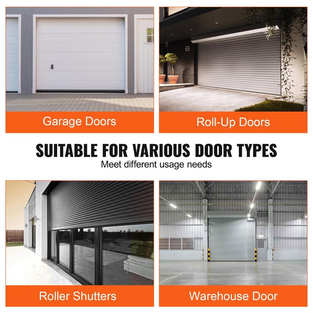 Garage Door Seals Bottom Rubber, U Shape +O Ring Garage Door Bottom Weather Seal with Pre-drilled Aluminum Track Retainer Kit, 16ft 5/16 inch T-ends