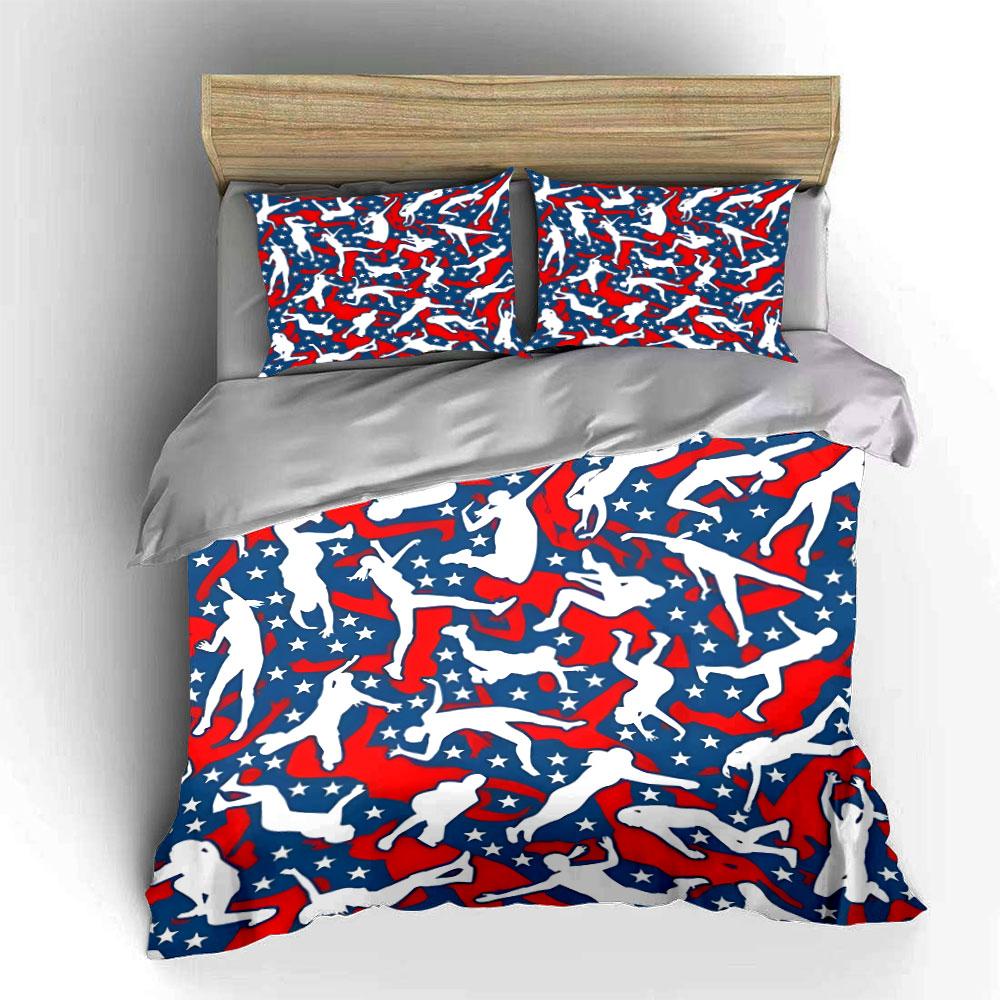 "Sports Theme Decor Set" Bedding Set with 1 Duvet Cover 2 Pillowcases Single Double King Queen, Gift