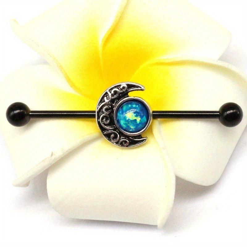 1 шт., серьги-гвоздики с черепом паука, серьги-гвоздики для ушей летучей мыши, серьги с лунным опалом, серьги-гвоздики в форме сердца, ювелирные изделия для пирсинга