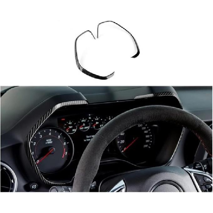 Dashboard trument Box Cover Trim Strips For Chevy Camaro 2016+ Carbon Fiber