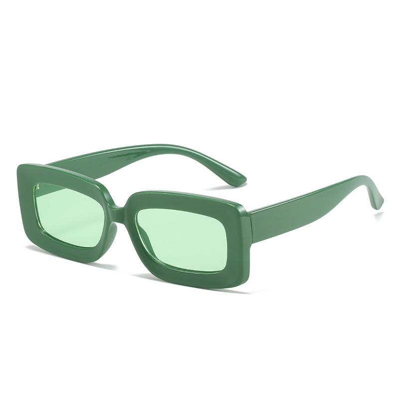 Cool Square Candy-Colored Sunglasses, Small Frame, for Men and Women, Suitable for Beach and Outdoor Use, Provides Sun Protection
