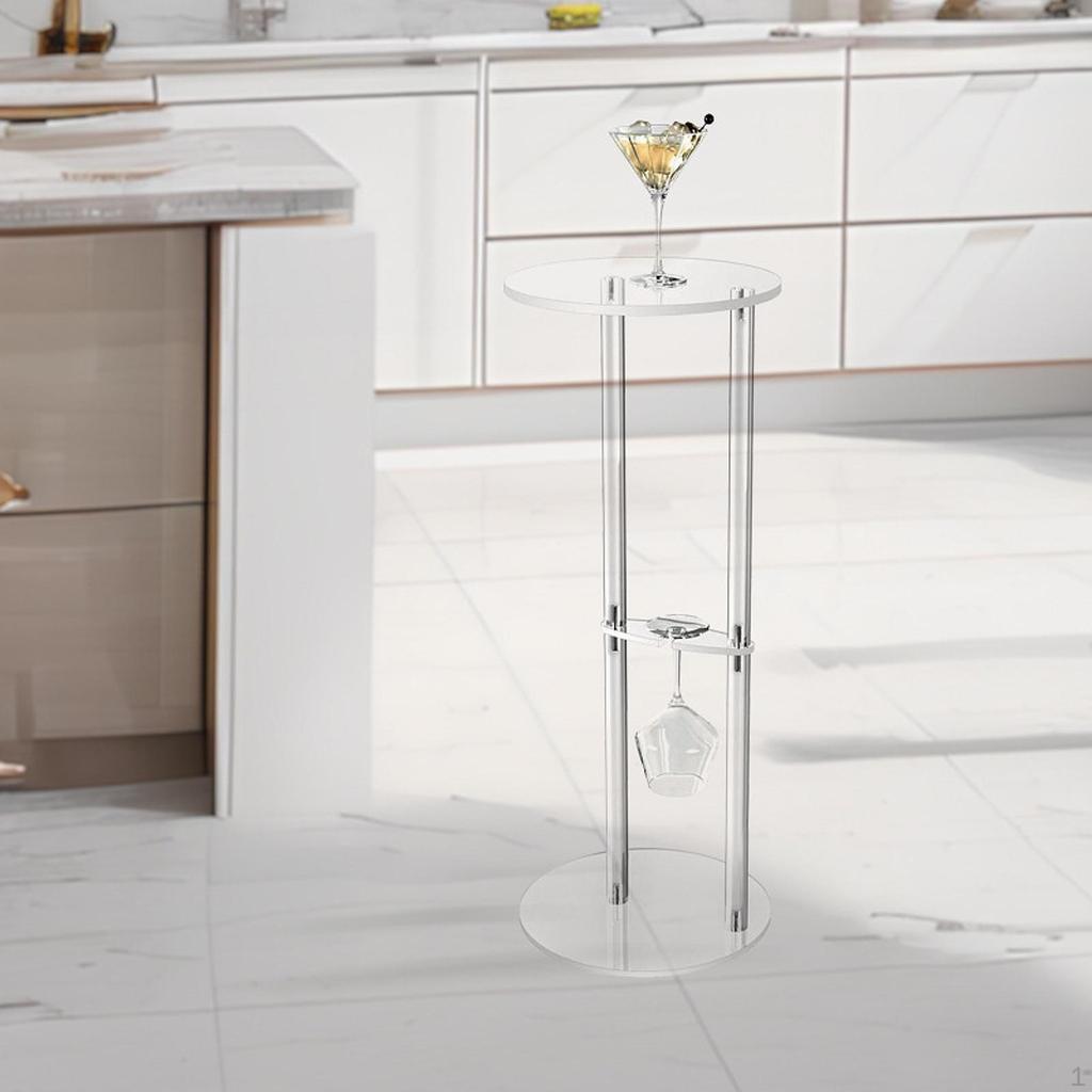 Acrylic Round Side Table for Living Room And Bedroom