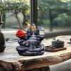 Yousheng Backflow Incense Burner Waterfall Effect Zen Incense Holder Rockery Waterfall Incense Cone Burner for Home Office Meditation