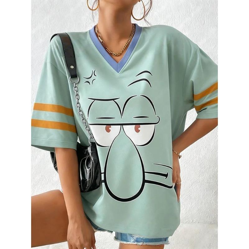 2026 Fashion Summer SpongeBob AI Quick Drying T-shirt 3D Printed Outdoor Short Sleeve T-shirt Suitable for Adults and Children