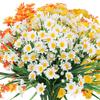 Artificial Daisy Bouquet 7 Stems PVC Fake Flowers for Home Wedding Porch Party Decor Realistic Floral Arrangement Centerpieces