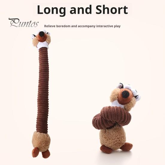 Плюшевая игрушка для домашних животных, устойчивая к укусам, чистка зубов, жевательная игрушка, мультяшная лиса, утка, кролик, плюшевая игрушка, забавная растягивающаяся игрушка для маленьких домашних животных