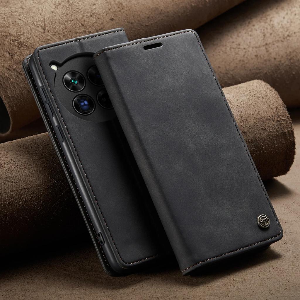 CaseMe Retro Matte Leather Phone Case for OnePlus 13 OnePlus13 12 11 5G Shockproof Anti-fall Flip Wallet Stand Card Cover