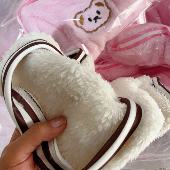 Pet Coat Bear Embroidery Coral Fleece Pet Dog Sweatshirt Two-legged Coat