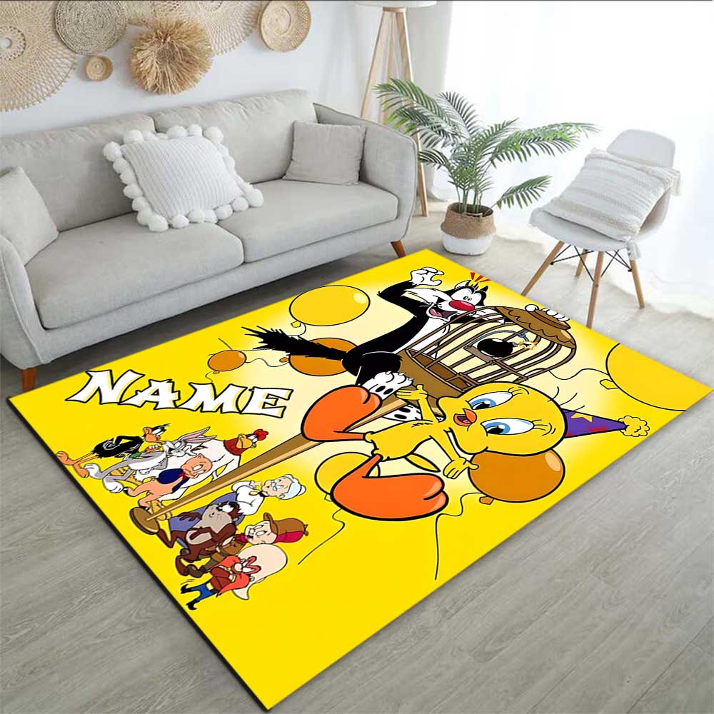 Warner Bros. Works (25) Customize your name rug, office chair cushion, home bedroom living room gift.