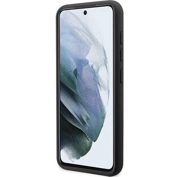 Guess Guhcs23Sslsmk S23 S911Czarny/Black Hardcase Silicone Vintage Gold Logo