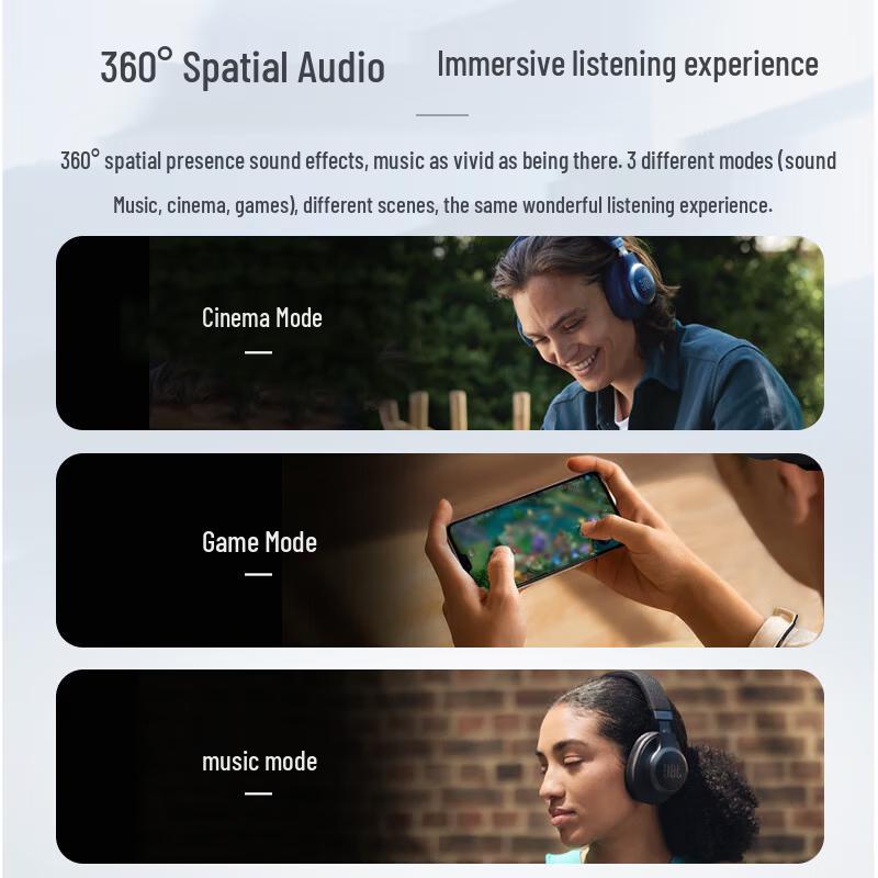 JBL LIVE 770NC Адаптивные беспроводные накладные наушники с активным шумоподавлением