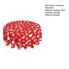 Christmas Red Tablecloth with Holiday Prints 150cm Round Polyester Tablecloth Stain-Resistant & Fade-Proof Dinner Cloth for Indoor Outdoor Use