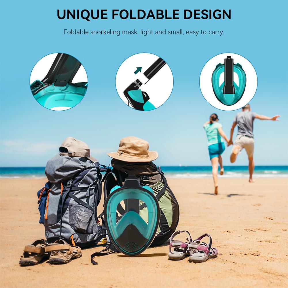Professional Snorkeling Diving Mask Underwater Scuba Full Face Snorkel Mask Anti Fog Goggles for Kids Adult Swimming Equipment 3