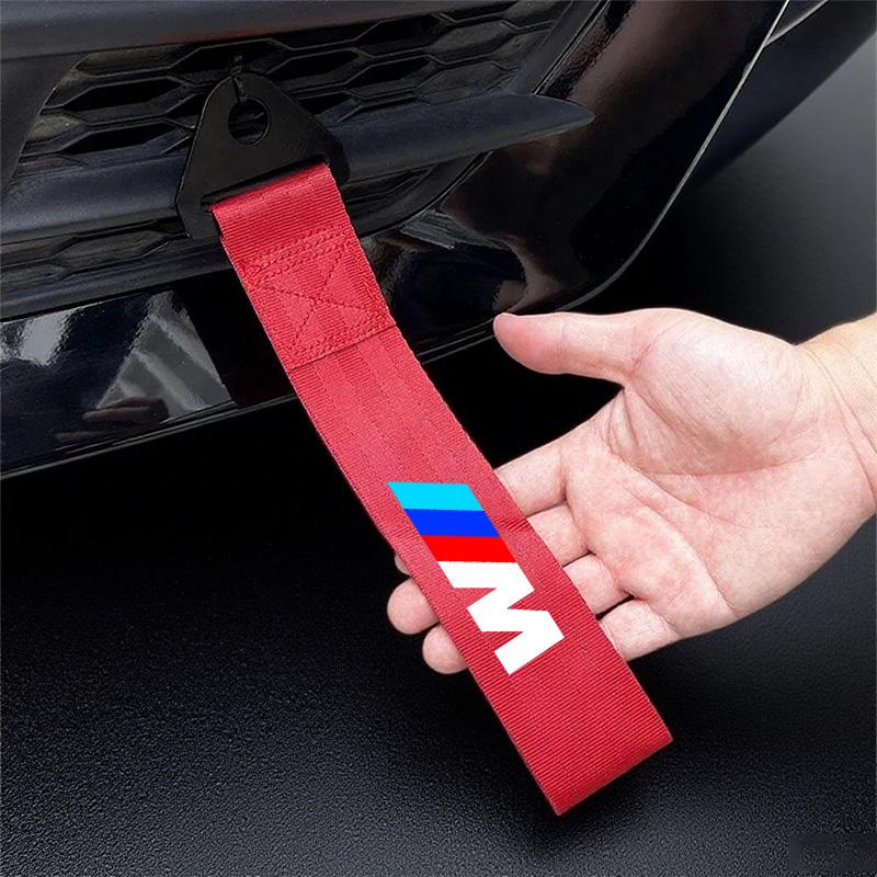 ZWVP7 Car Decorative Nylon Bumper Trailer Towing Ropes For BMW M M3 M5 X1 X3 X5 X6 E46 E39 E36 E60 X1 X2 X3 X4 X5 Styling Accessories