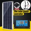 12V 25W Portable Solar Panel Double USB Power Bank Board External Battery Charging Solar Cell Board Car Charger