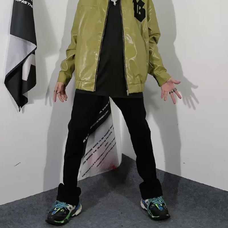 Мужские расклешенные джинсы в стиле хип-хоп High Street Stacked