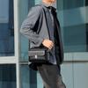 WEIXIER Leather Messenger Bag for Men Waterproof Large Capacity Crossbody Shoulder Briefcase with Adjustable Strap Business Travel Office Work