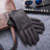 Winter Gloves Men Genuine Leather Sheepskin for Adult Warm Winter Deerskin Gloves Christmas Gift Men's Sheepskin Gloves