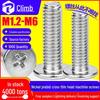 Nickel-Plated CM Large Flat Head Cross Slot Screw - Thin Head M3/M4/M5/M6.