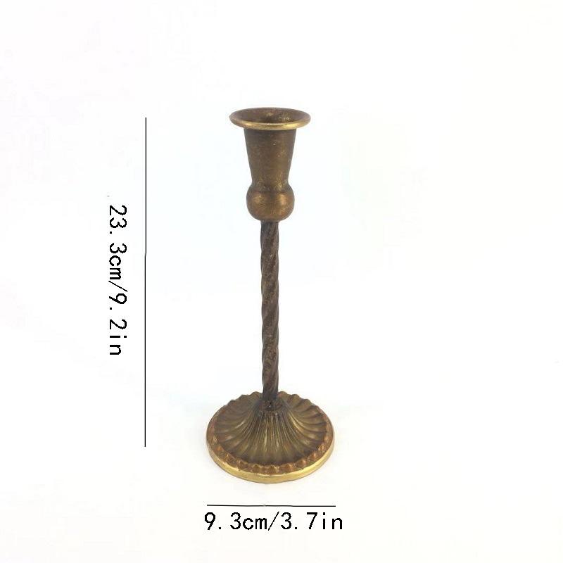 1PC Golden Candlestick Candle Stick Stand Candle Holder Iron Geometric Retro Living Room Bar
