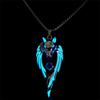 Luminous Wolf King Titanium Steel Necklace - Men's Retro Hip-Hop Jewelry Trend