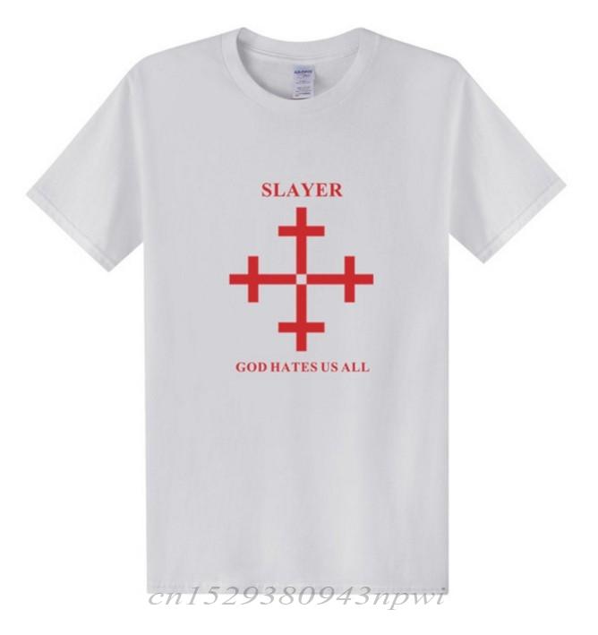 2020 Summer Fashion Slayer T Shirt Unisex God Hates Us All Unisex T Shirt Metal Rock Band Short Sleeve Cotton Tshirt Unisex Tops