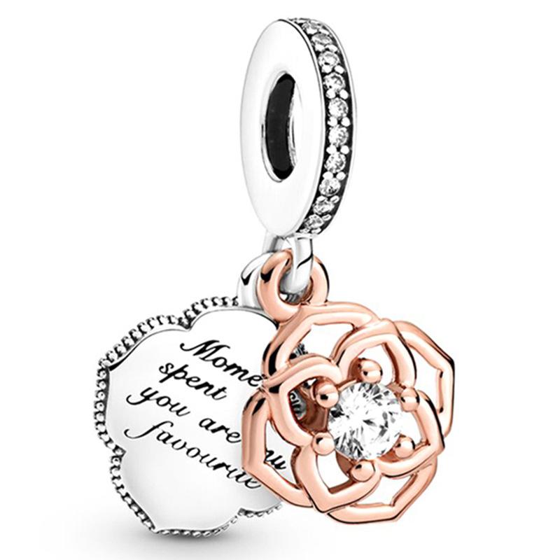 European Style DIY Charm Beads for Jewelry Making, Gold Plated CZ Heart Animal Dangle Charms, Pandora Compatible Bracelet Necklace Accessories