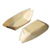 50PCS Boat-shape Tray Disposable Wooden Boat-shaped Plate Multi-size Wood Bowl  Wedding Ornament
