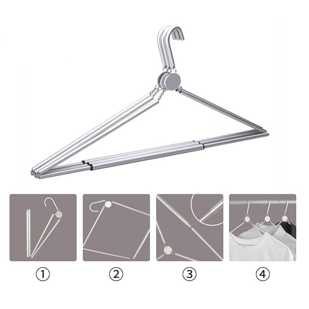Foldable Coat Drying Rack,Aluminum Clothes Hangers,Compact Space Saver Closet Organizer For Travel Hotel Camping Clothes Hangers