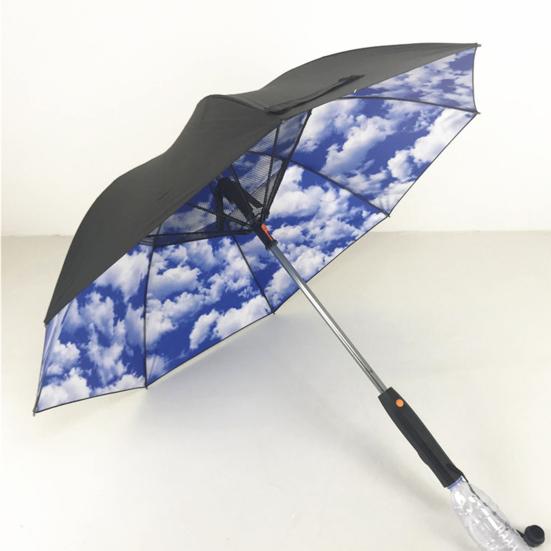 3-In-1 Umbrella with Fan Mister Battery Operated UV Sun Protection Umbrella Portable