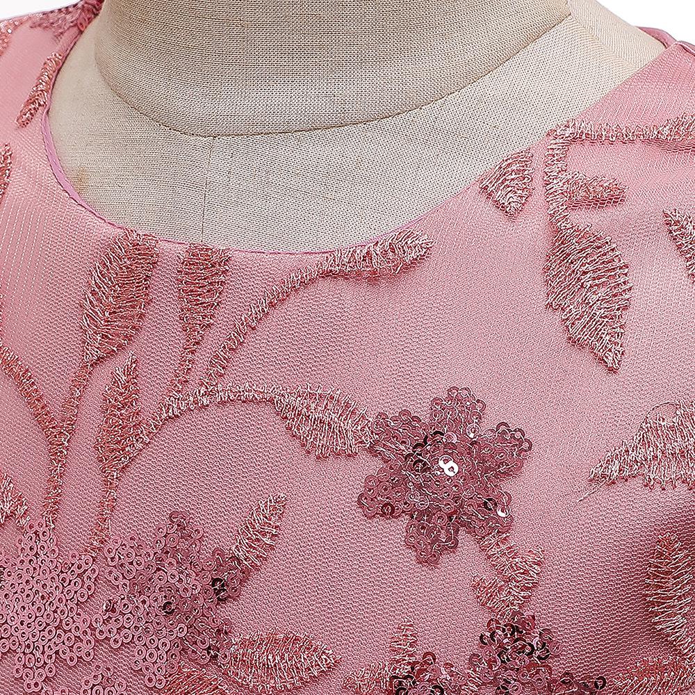 Embroidered Princess Short-Sleeved Tail Dress for Kids