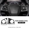 Наклейка из настоящего мягкого углеродного волокна для Honda Civic 10-го поколения 2016 2017 2018 2019 2020 2025 Панель рулевого колеса Внутренняя отделка Аксессуары