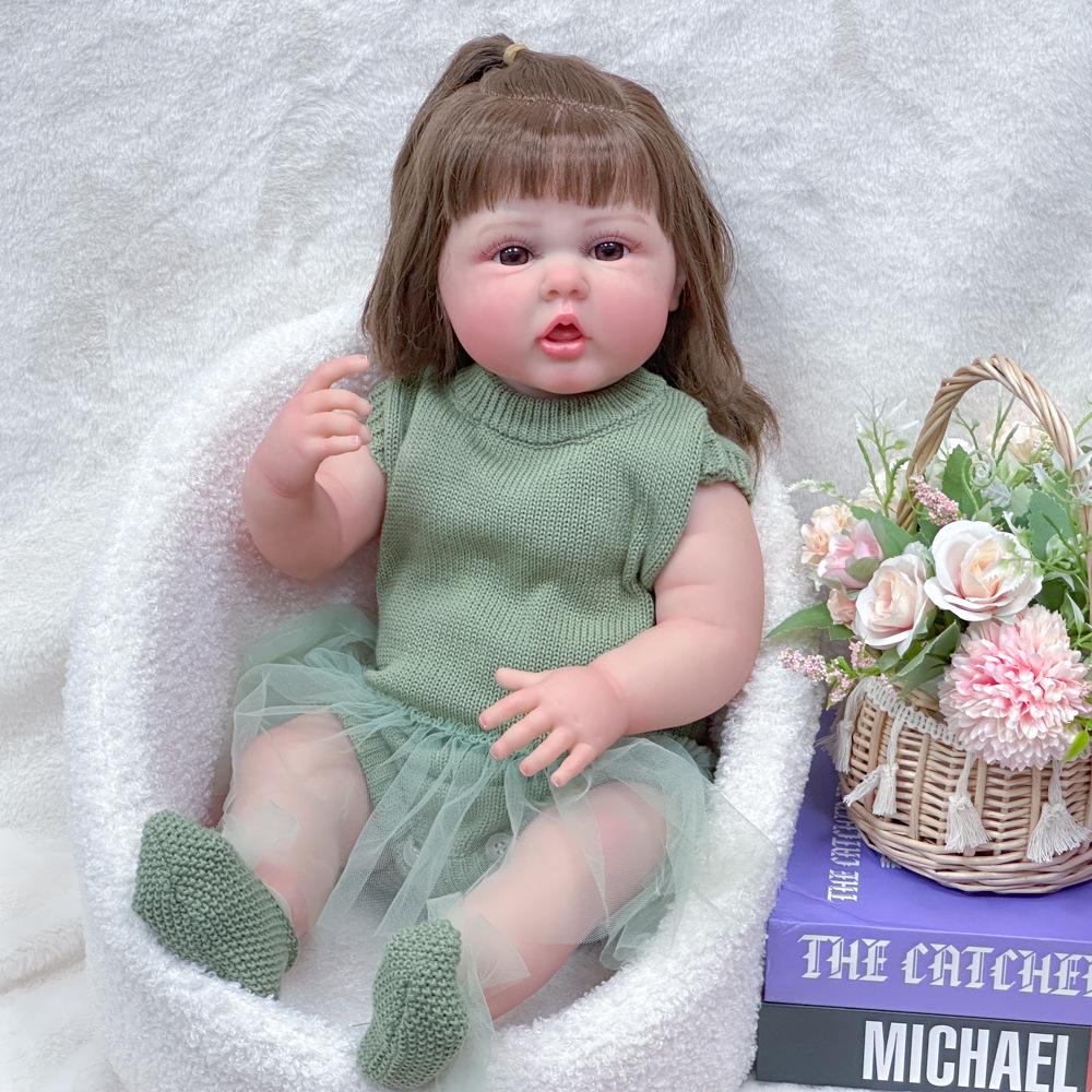55 см моющаяся реалистичная мягкая ручная роспись имитация куклы реборн дети сопровождают игровую куклу
